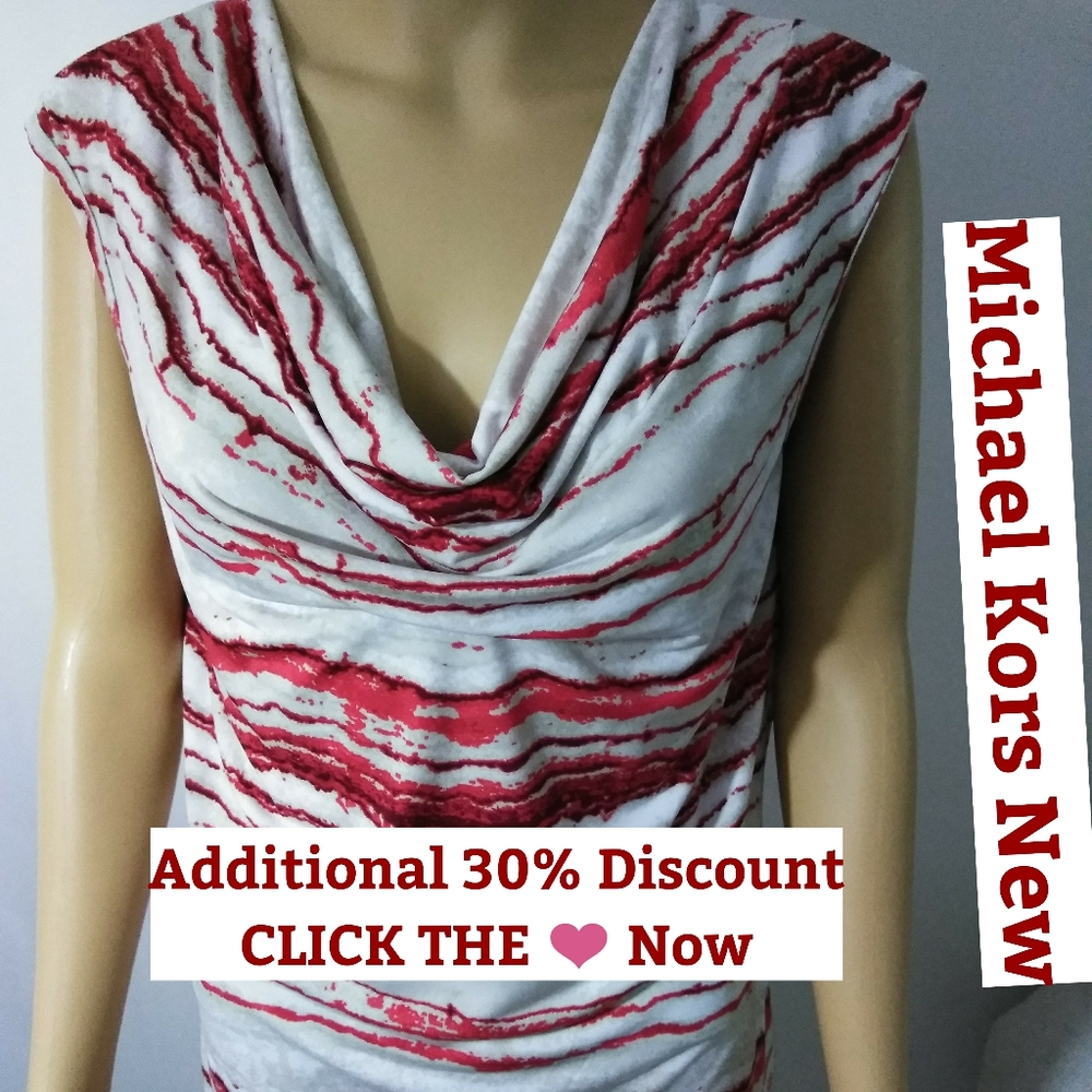 Michael Kors V Neck draped Top sz PL‎
